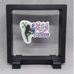 Music - Vierkante Zwarte Display 11x11 met dans sticker