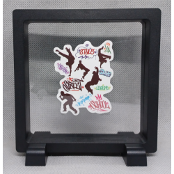 Street Dance - Vierkante Zwarte Display 11x11 met dans sticker