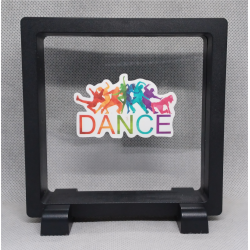 Dance Dansers - Vierkante Zwarte Display 11x11 met dans sticker