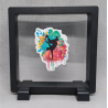 Breakdancer silhouet - Vierkante Zwarte Display 11x11 met dans sticker