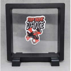 Free Break Dance - Vierkante Zwarte Display 11x11 met dans sticker