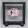 Black Girls Dance - Vierkante Zwarte Display 11x11 met dans sticker