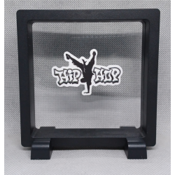 Hip Hop Danser - Vierkante Zwarte Display 11x11 met dans sticker