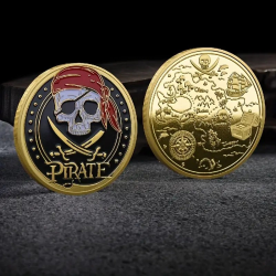 Munten Display - Pirate - Schatkaart - Goud - 3