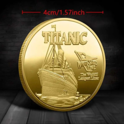 Munt - Titanic Schip - Titanic Tekst - Goud - 4