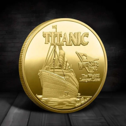 Munt - Titanic Schip - Titanic Tekst - Goud - 2