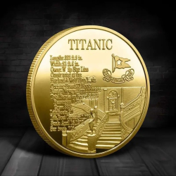 Munt - Titanic Schip - Titanic Tekst - Goud - 3