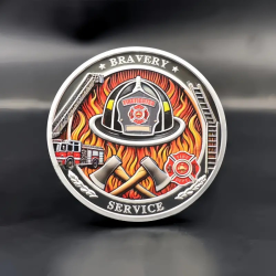 Munt - Brandweer - In The Line Of Fire - Bravery Service - Zilver - 2