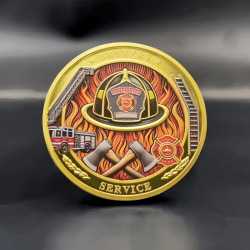 Munt - Brandweer - In The Line Of Fire - Bravery Service - Goud - 2