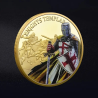 Munt Ridder - Knights Templar - Kruis Logo - Goud - 2