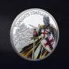 Munt Ridder - Knights Templar - Kruis Logo - Zilver